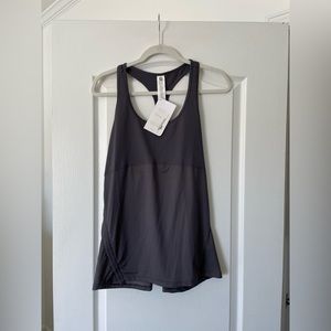 Fabletics Charcoal Gray Racerback Athletic Tank Size L